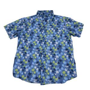 Wonder Nation Boys Hawaiian Tropical Shirt Blue/Green Size L